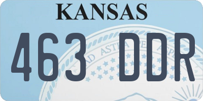 KS license plate 463DDR