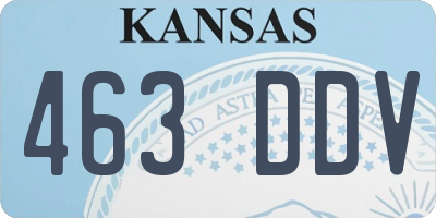 KS license plate 463DDV