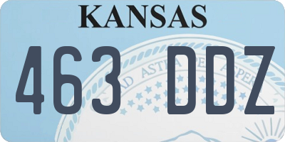 KS license plate 463DDZ
