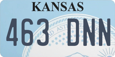 KS license plate 463DNN