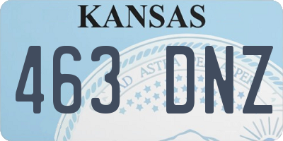 KS license plate 463DNZ