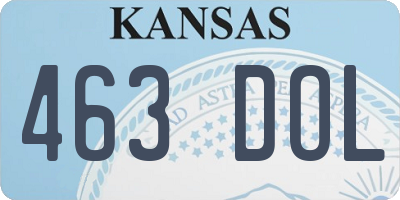 KS license plate 463DOL