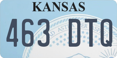 KS license plate 463DTQ