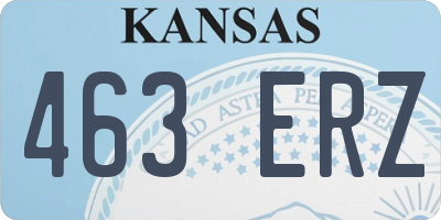 KS license plate 463ERZ