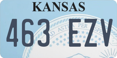 KS license plate 463EZV