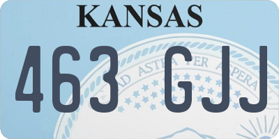 KS license plate 463GJJ