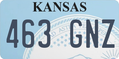 KS license plate 463GNZ