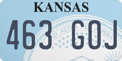 KS license plate 463GOJ