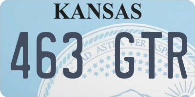 KS license plate 463GTR