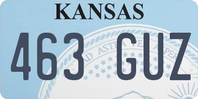 KS license plate 463GUZ