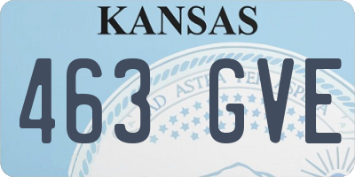 KS license plate 463GVE