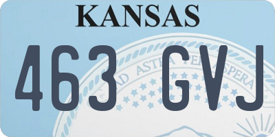 KS license plate 463GVJ