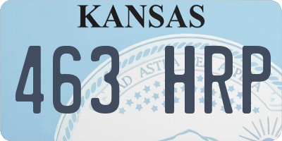 KS license plate 463HRP