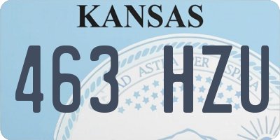 KS license plate 463HZU