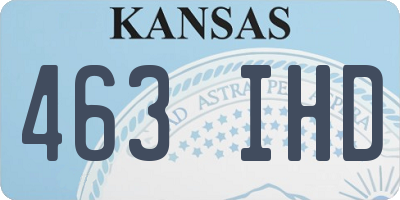 KS license plate 463IHD
