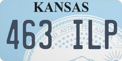 KS license plate 463ILP
