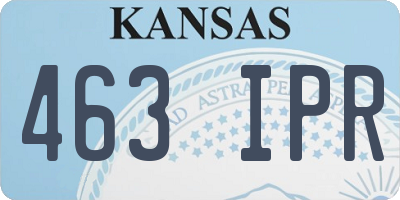 KS license plate 463IPR