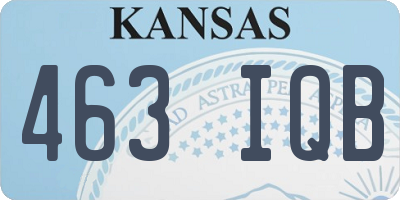 KS license plate 463IQB