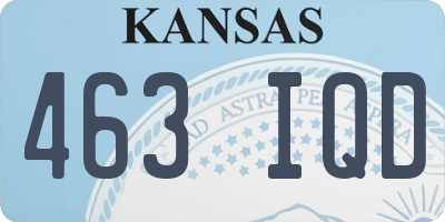 KS license plate 463IQD