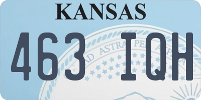 KS license plate 463IQH