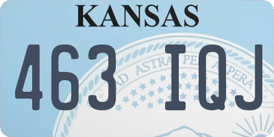 KS license plate 463IQJ