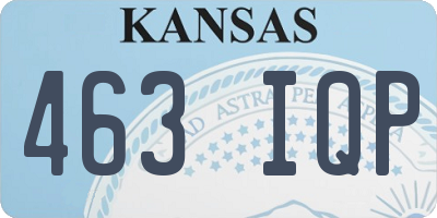 KS license plate 463IQP