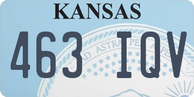 KS license plate 463IQV