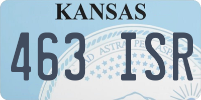KS license plate 463ISR