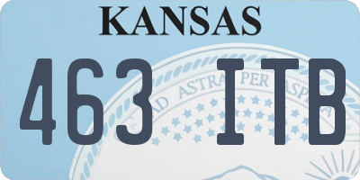 KS license plate 463ITB