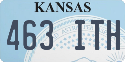 KS license plate 463ITH