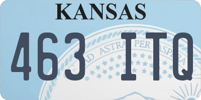 KS license plate 463ITQ