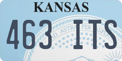 KS license plate 463ITS