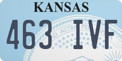 KS license plate 463IVF
