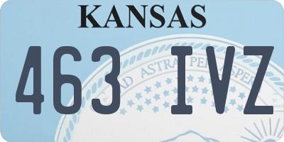 KS license plate 463IVZ
