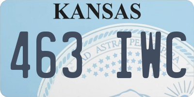 KS license plate 463IWC
