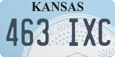 KS license plate 463IXC