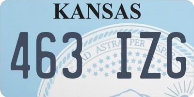 KS license plate 463IZG