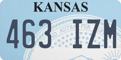 KS license plate 463IZM