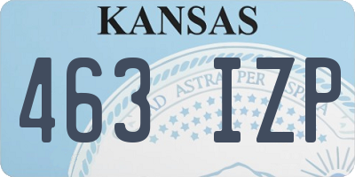KS license plate 463IZP