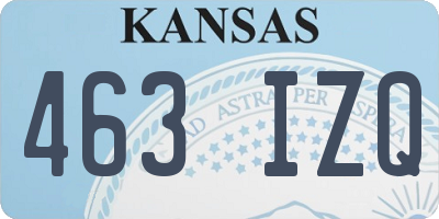 KS license plate 463IZQ
