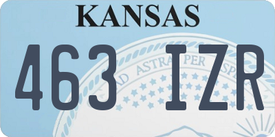 KS license plate 463IZR