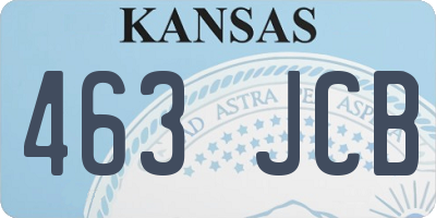 KS license plate 463JCB