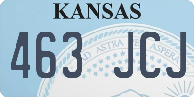 KS license plate 463JCJ