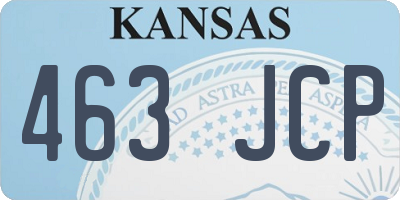 KS license plate 463JCP