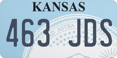 KS license plate 463JDS