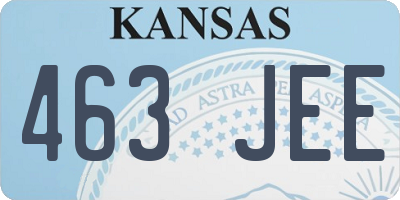 KS license plate 463JEE