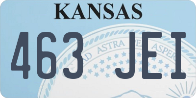 KS license plate 463JEI