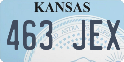 KS license plate 463JEX