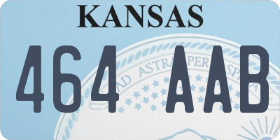 KS license plate 464AAB