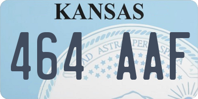 KS license plate 464AAF